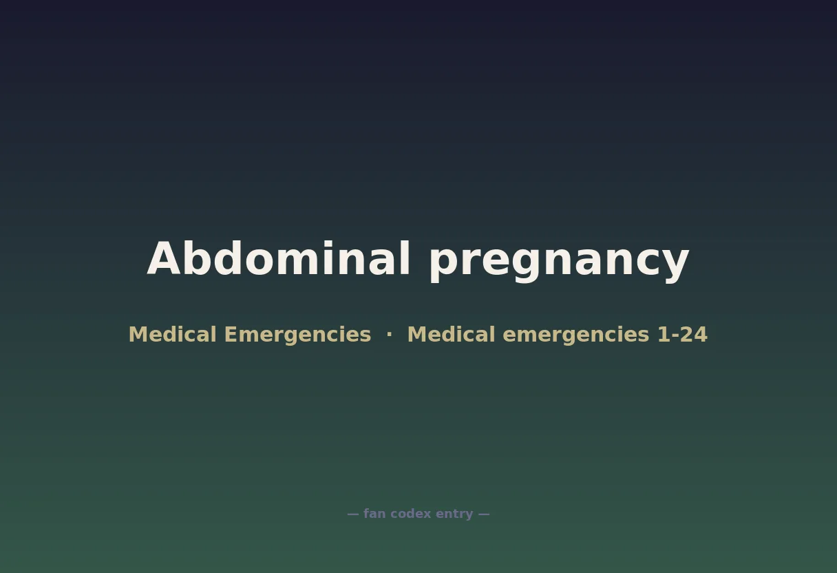Abdominal pregnancy