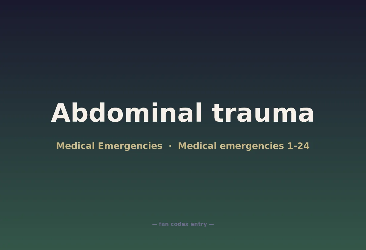 Abdominal trauma