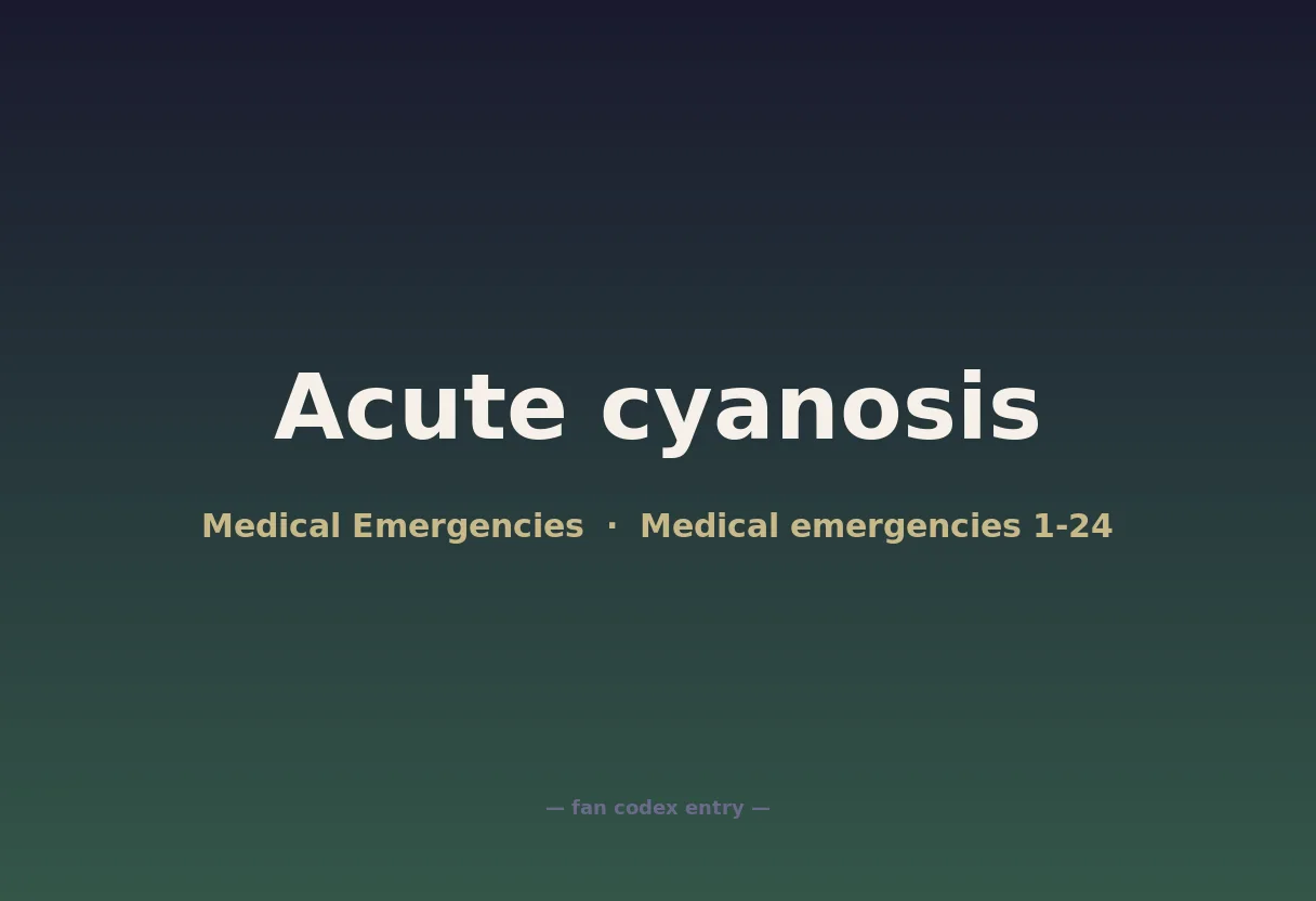 Acute cyanosis